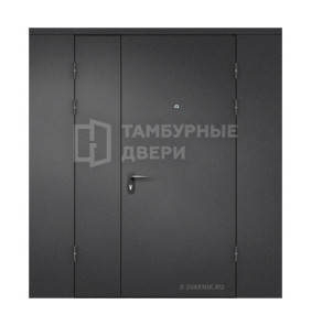 Дверь тамбурная глухая с перегородкой порошок — скелет ТД-249